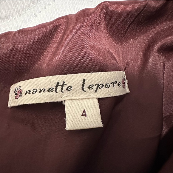 Gorgeous Burgundy Plaid Nanette Lepore Dress Size 4 - Picture 4 of 6